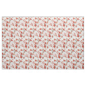 Whimsical Red Blume and Hearts Stoff (Fat Quarter (45,7 x 55,9 cm))