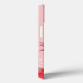 Whimsical Red Blume Wirble Blätter Name Pink hinzu Case-Mate iPhone Hülle (Rückseite / Rechts)