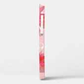 Whimsical Red Blume Wirble Blätter Name Pink hinzu Case-Mate iPhone Hülle (Rückseite / Links)