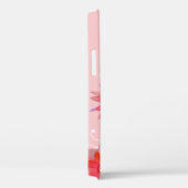 Whimsical Red Blume Wirble Blätter Name Pink hinzu Case-Mate iPhone Hülle (Rückseite / Rechts)