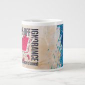 Whimsical Red Book Character Ignorance Banned Moti Jumbo-Tasse (Vorderseite)