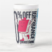 Whimsical Red Book Character Ignorance Is Banned  Milchtasse (Vorderseite)