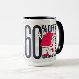 Whimsical Red Book Character Ignorance Is Banned  Tasse