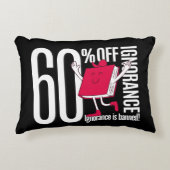 Whimsical Red Book Ignorance Banned Accent Throw  Dekokissen (Vorderseite)