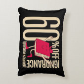 Whimsical Red Book Ignorance Banned Accent Throw  Dekokissen (Rückseite(Vertikal))