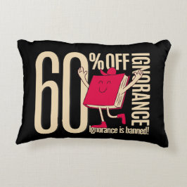 Whimsical Red Book Ignorance Banned Accent Throw  Dekokissen
