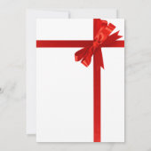 Whimsical Red Bow Yankee Swap Geschenktausch Einladung (Rückseite)