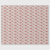 Whimsical Red Bows & Festivals Geschenkpapier (Flach)