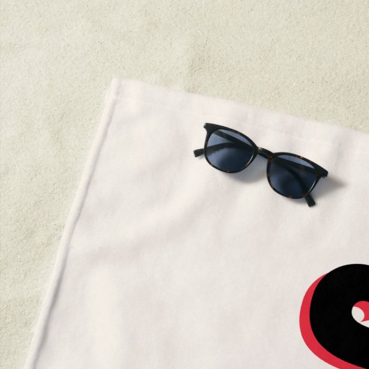 Whimsical Red Cherry Shadow Letting Strandtuch (Beispiel)