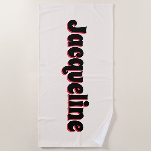 Whimsical Red Cherry Shadow Letting Strandtuch (Vorderseite)