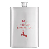 Whimsical Red Dee My Holiday Survival Kit Flachmann (Vorderseite)