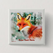 Whimsical Red Fox Button (Vorderseite)