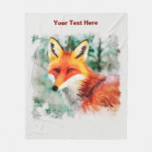 Whimsical Red Fox Fleecedecke (Vorderseite)