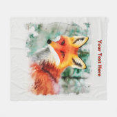 Whimsical Red Fox Fleecedecke (Vorderseite (Horizontal))