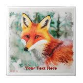 Whimsical Red Fox Fliese (Vorderseite)