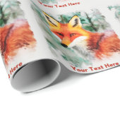 Whimsical Red Fox Geschenkpapier (Rolleneckpunkt)