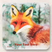Whimsical Red Fox Getränkeuntersetzer (Vorderseite)
