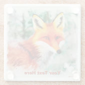 Whimsical Red Fox Glasuntersetzer (Rückseite)