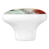 Whimsical Red Fox Keramikknauf (Seitenansicht)