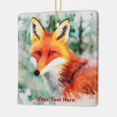 Whimsical Red Fox Keramikornament (Links)