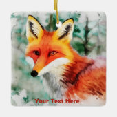 Whimsical Red Fox Keramikornament (Vorderseite)