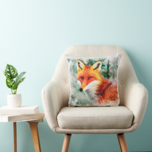 Whimsical Red Fox Kissen