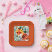 Whimsical Red Fox Pappteller (Party)