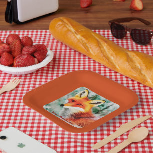 Whimsical Red Fox Pappteller