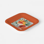 Whimsical Red Fox Pappteller (Gewinkelt)