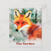 Whimsical Red Fox Postkarte (Vorderseite)