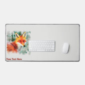 Whimsical Red Fox Schreibtischunterlage (Tastatur & Maus)