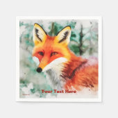 Whimsical Red Fox Serviette (Vorderseite)