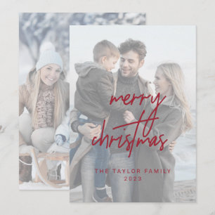 Whimsical Red Frohe Weihnachten 2 Vertikale Fotos