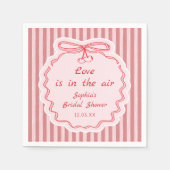 Whimsical Red Happy Galentine's Day Napkin Serviette (Vorderseite)