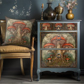 Whimsical Red Mushroom Naturok Kunsthandwerk Seidenpapier