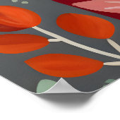 Whimsical Red Panda Art Poster (Ecke)