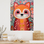 Whimsical Red Panda Art Poster (Küche)
