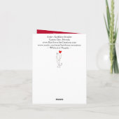 Whimsical Red Poppies Grußkarte Feiertagskarte (Rückseite)