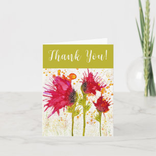 Whimsical Red Poppies Grußkarte Feiertagskarte