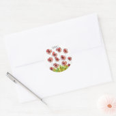 Whimsical Red Poppy Blume Vielen Dank Sticker (Umschlag)