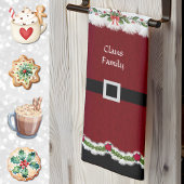 Whimsical Red Santa Anzug Weihnachten Küchentuch