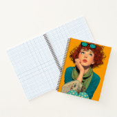 Whimsical Redhead in Polka Dots Notizblock (Innenseite)