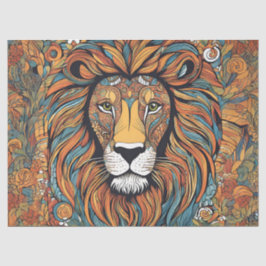Whimsical Regal Lion Seidenpapier