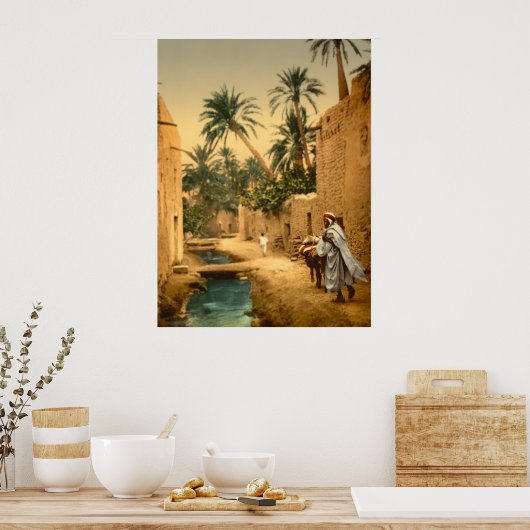 Whimsical Rendition von Biskra Algeria Poster (Küche)