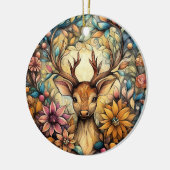 Whimsical Rentier Weihnachten individuell anpassba Keramik Ornament (Links)