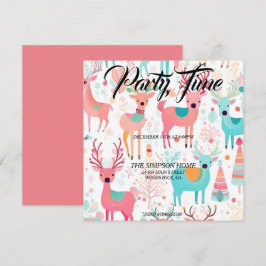 Whimsical Rentier Weihnachtsfeier Party Einladung
