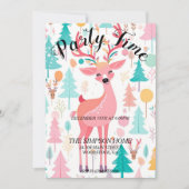 Whimsical Rentier Weihnachtsfeiertag Einladung (Vorderseite)