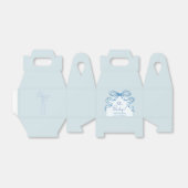 Whimsical Retro Blue Hand Drawn Bow Baby Dusche Geschenkschachtel (Ungefaltet)