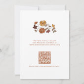 Whimsical Retro Boho Floral Wedding Save The Date (Rückseite)