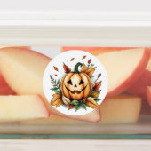 Whimsical Retro Boho Halloween Witchy Kitten, Etiketten (Befestigt)